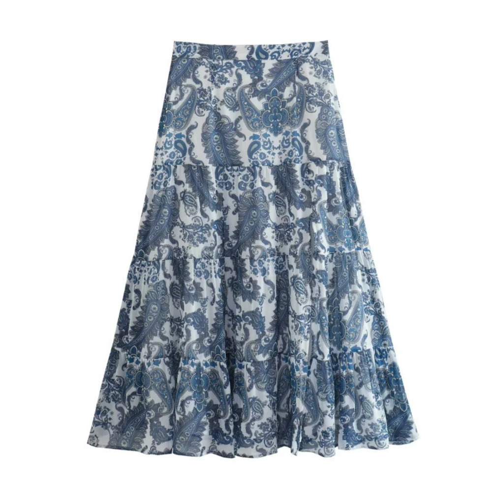 Paisley Print Cami Top and Skirt Set